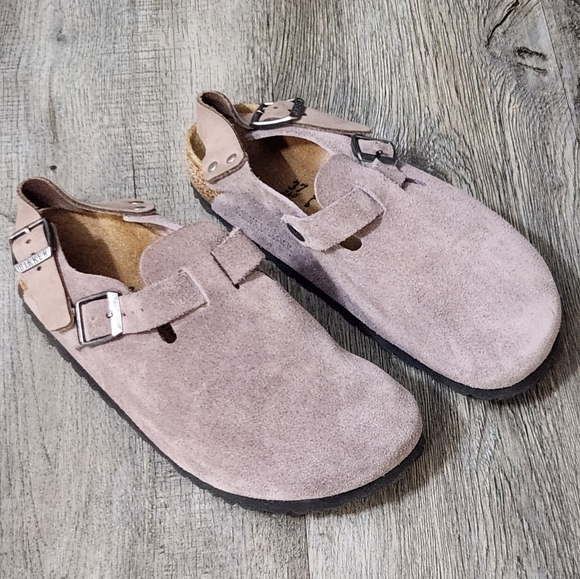 Birkenstock  Tokio Suede Leather  Faded-Purple - Picture 3 of 15